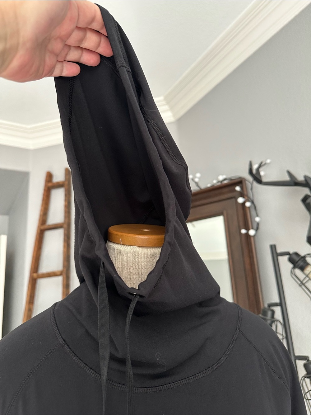 Yogalicious Black Hooded Dress with Kangaroo Pocket size large - Picture 5 of 14